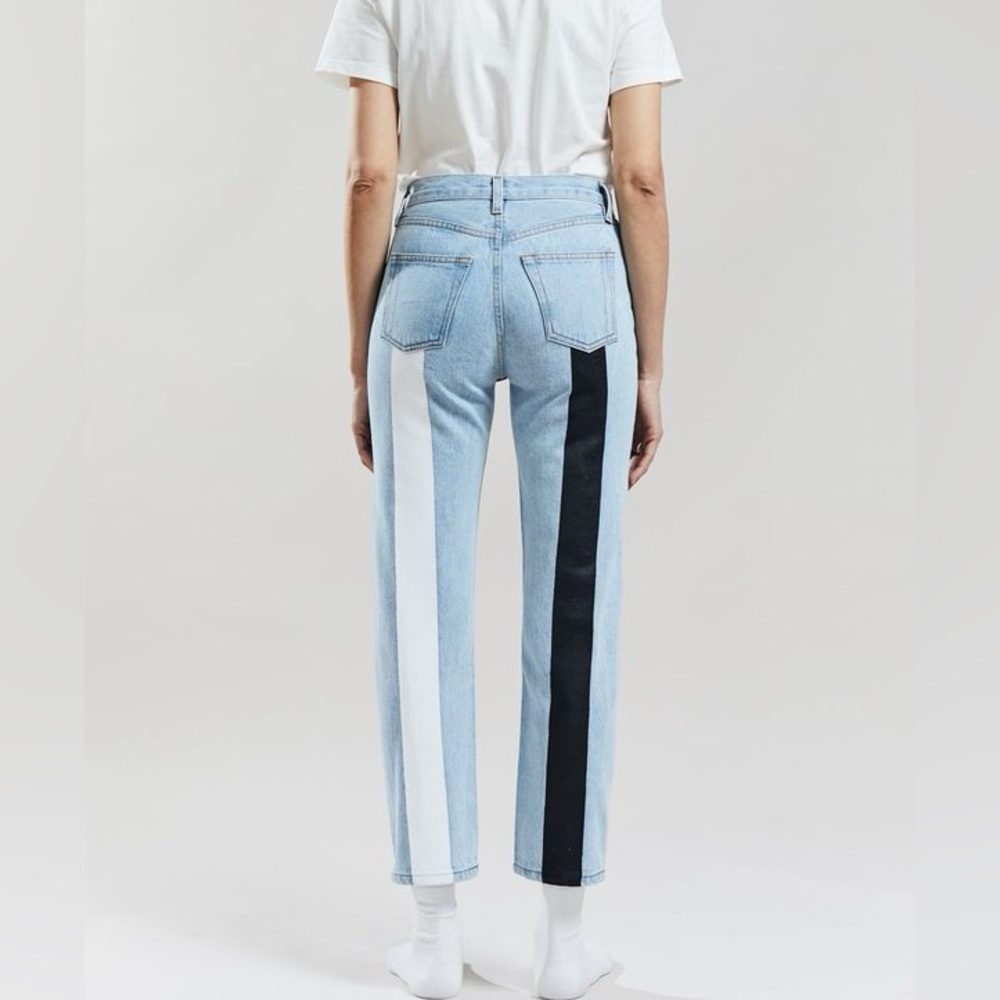 NWT- Still Here Black and White Tate in Vintage Blue Size 23